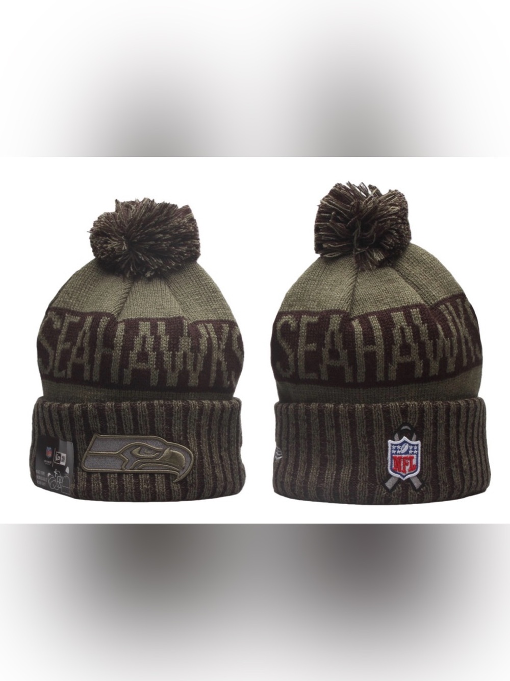 Seattle Seahawks Salute to Service New Era NFL Beanie OSFM - Brand New